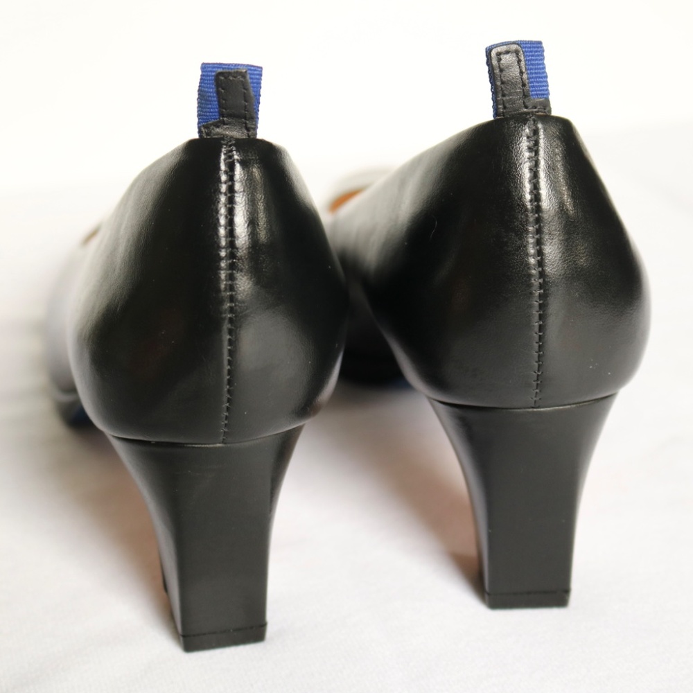 Dr Liza Sneaker Pump Black Leather Heel Women's 5.5 W Brazil - Picture 4 of 8